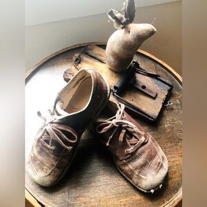 Scruffy Old Little Brown Leather Shoes